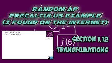 AP Precalculus Section 1.12 Example: Rewriting a Function after Multiple Transformations