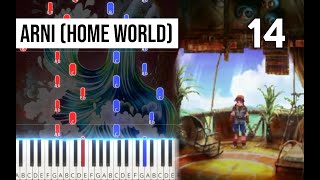 TPR - Arni (from Parallels) - 14 - Chrono Cross Piano Tutorial | Note Chart
