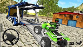 Car Transporter Cargo Truck Driving Game 2018 - Quad Bike Simulator - Android Gameplay [HD] screenshot 5