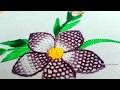 Hand embroidery honey comb stitch design
