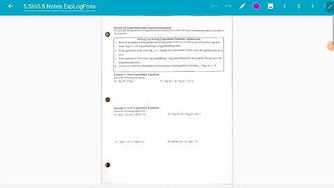 5.6.1 Solving Exponential and Logarithmic Equations