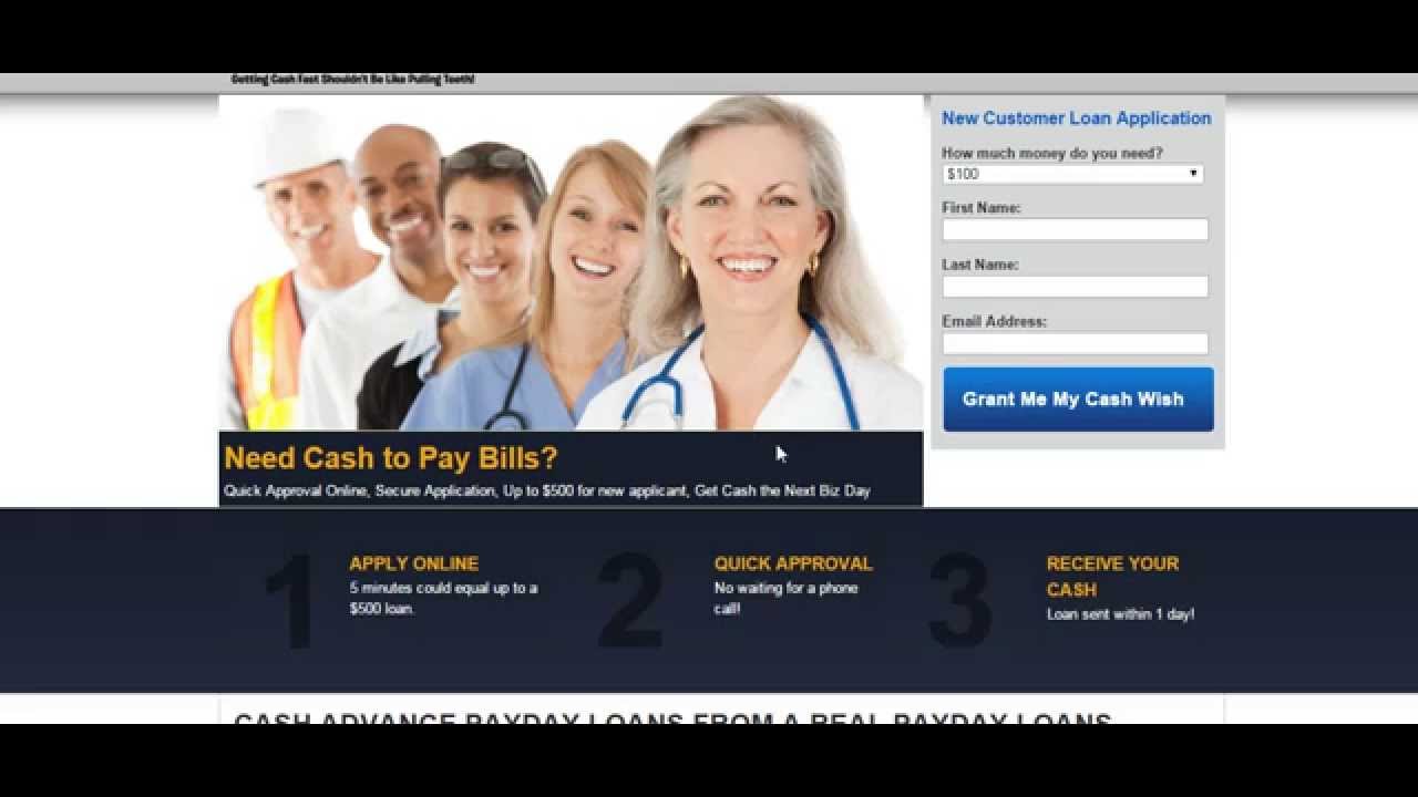 Quick Payday Loans by Personal Cash Advance Today Approval - YouTube