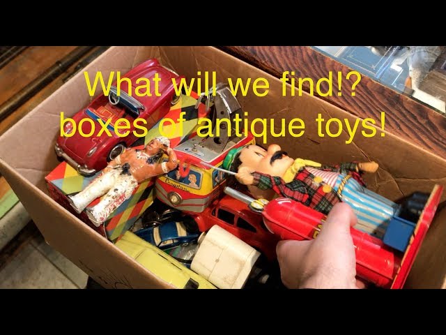 Trunk full of toys! digging through boxes and boxes of antique