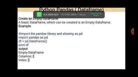 Class XII Informatics Practices 19-09-2020 By Mr. Praveen Singh Ch- Dataframe