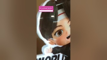I made my own Jin Tiny Tan mic drop version mini standee #shorts
