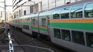 E231系1000番台横コツS-05編成+横コツK-42編成横浜駅ゆっくり進入