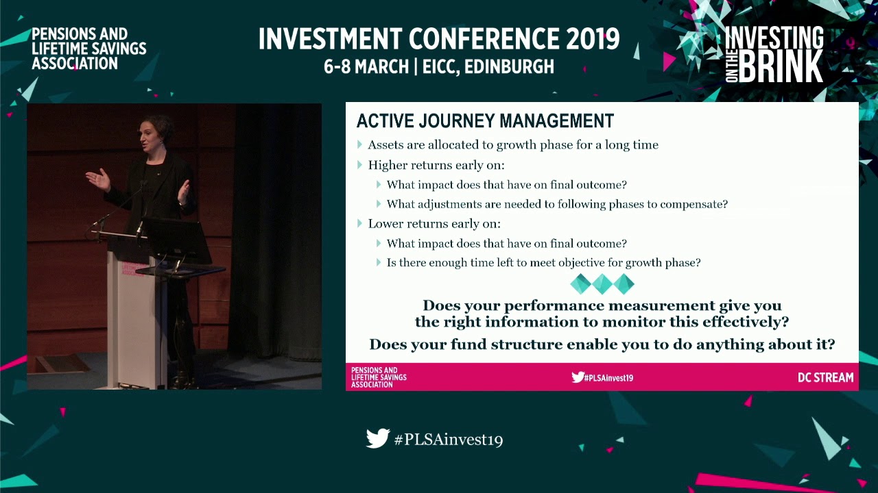 Passive v active investing for DC investors. At PLSA Investment Conference 2019