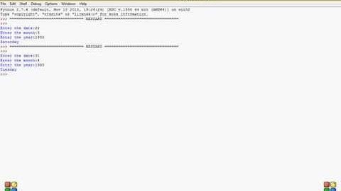 How to find the day of given date-Python