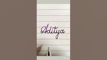 Name #Aditya in good handwriting.