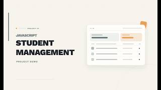Details JavaScript Student Management System | Project Demo Guide