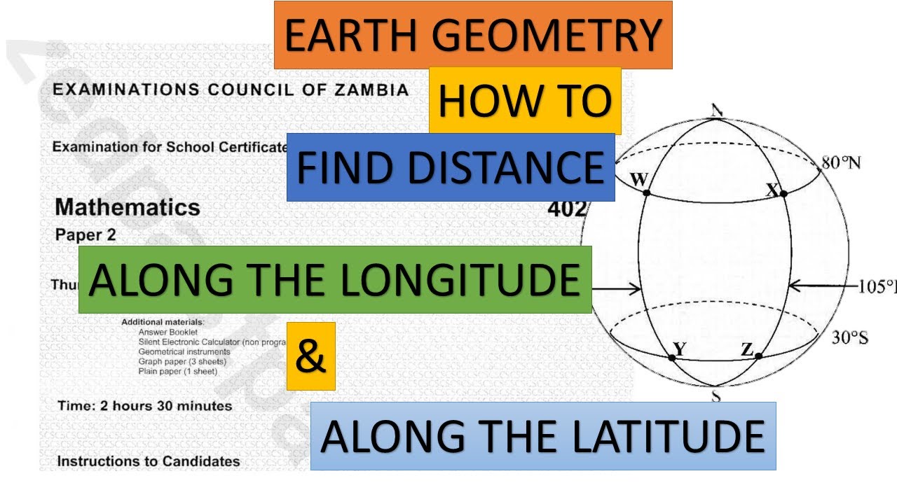 Earth Geometry lesson 2| Finding distance along the longitudes and ...
