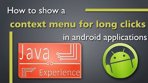 Show a context menu for long clicks in an Android ListView