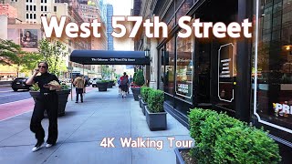 West 57th Street in Manhattan NYC | 4K Walking Tour