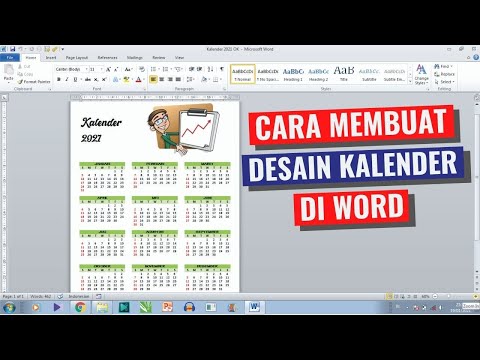 Cara Membuat Kalender di Word | Desain Kalender 2021