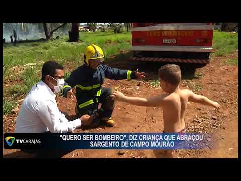 Quero ser bombeiro" diz criança que abraçou sargento de Campo Mourão