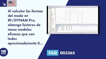 [EN] Preguntas frecuentes 003365 | Al calcular las formas del modo en RF-/DYNAM Pro, obtengo la m...