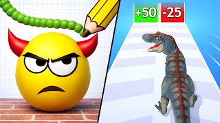 Draw to Smash & Dinosaur Evolution Runner Game / All Level Gameplay: Android,iOS screenshot 3