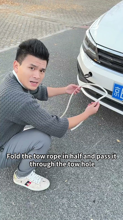 90% orang menggunakan tali derek yang salah! #mobil #mengemudi #tips #tutorial #fyp #celana pendek
