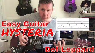 Easy Guitar - Hysteria - Def Leppard - Guitar Lesson (Guitar Tab) chords