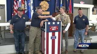 Trinity High School student honors veterans with new American flag disposal box