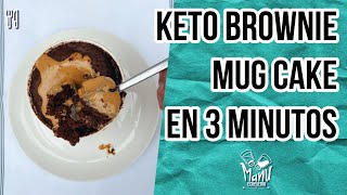 KETO BROWNIE MUG CAKE EN 3 MINUTOS | POSTRE SIN GLUTEN SALUDABLE DE 1 PORCIÓN | Manu Echeverri