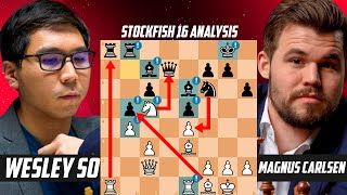 Fantastic game: Wesley So *CRUSHED* Magnus Carlsen - Titled Tuesday 2023