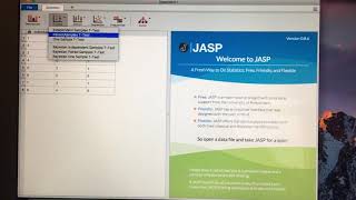 How to run a dependent T test in jasp