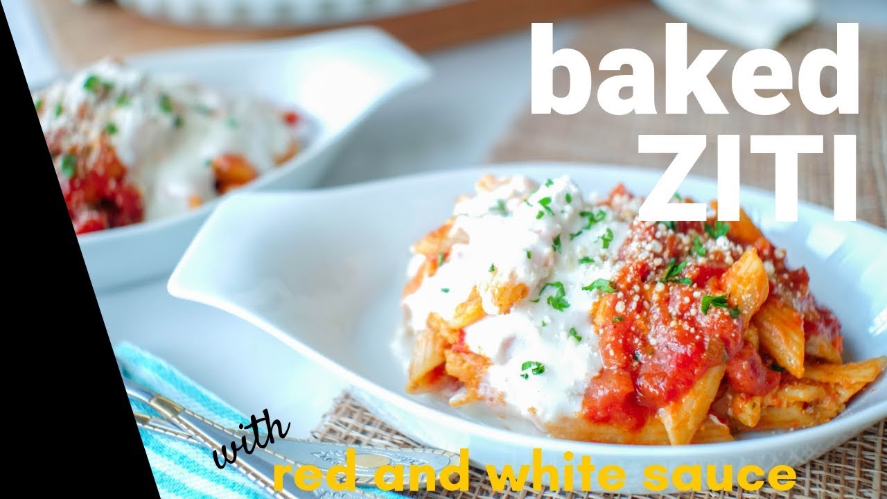 Baked Ziti A La Sbarro Red And White Sauce Vegetarian Friendly Youtube