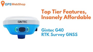 Advanced RTK Survey GNSS Receiver - Gintec G40 (Triple-band, AR Stakeout, IMU Tilt Compensation)