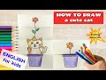25. English for kids: HOW TO DRAW A CAT (folding surprise) | Английский для детей
