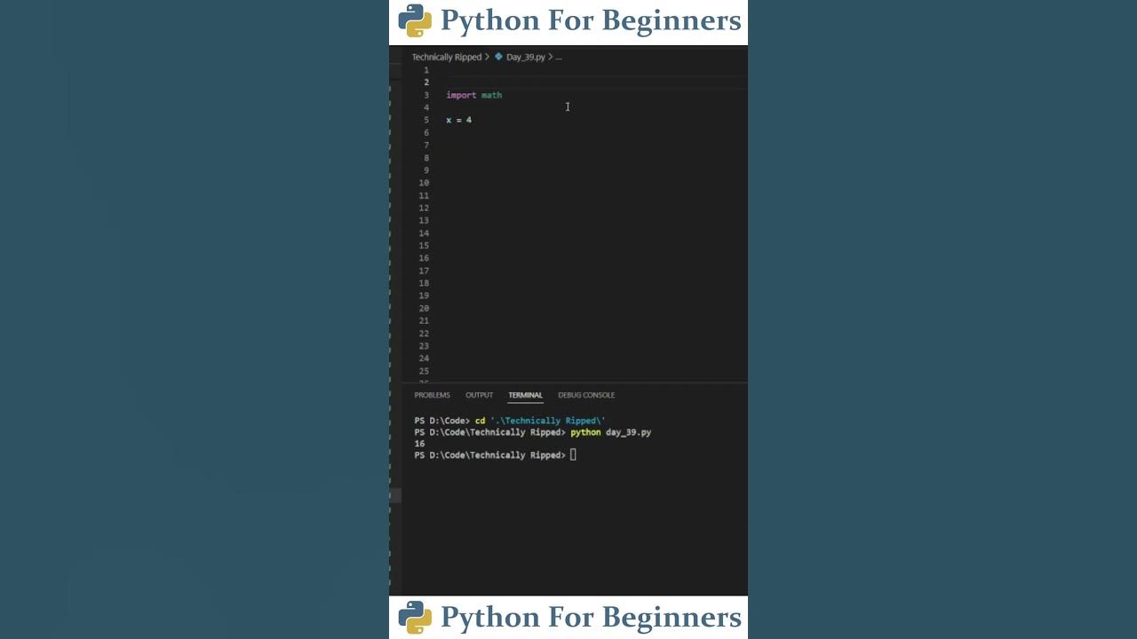 How To Use Exponents And Square Root In Python | Python For Beginners ...