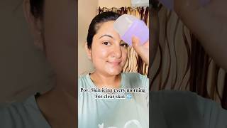 Morning Skincare with icing 🧊for clear skin 🌼#icing #skincare #morningroutine #beauty