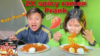 2X Buldok spicy Ramen Noodles Challange❤️🥵🥵🥵@Amanlamabomjan