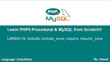 PHP Procedural & MySQLi Lesson 31: include vs require Statement (Urdu/Hindi)