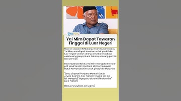 Setelah Diusir Sahara, Yai Mim Dapat Tawaran Tinggal di Malaysia hingga Dubai