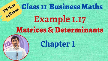 TN  Class 11 Business Maths Example 1.17 MATRICES AND DETERMINANTS AlexMaths