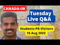 Live by bijo sebastian Q&A Part 2|Canada-UK Updates for PR