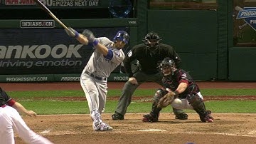 KC@CLE: Gordon plates Hosmer on a grounder