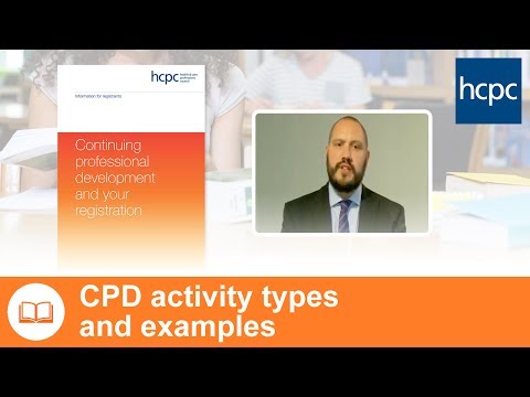 CPD activity types and examples