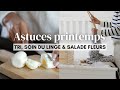 Astuces tri du dressing soins du linge  salade avec des oeufs en forme de fleurs   barbara f