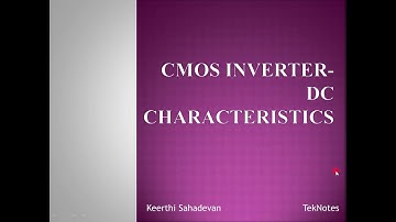 CMOS Inverter-DC Characteristics| |Voltage transfer characteristics|Mid point voltage derivation