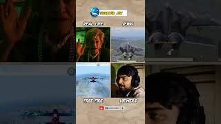 REAL LIFE VS PUBG VS FREE FIRE #pubgmobile #bgmi