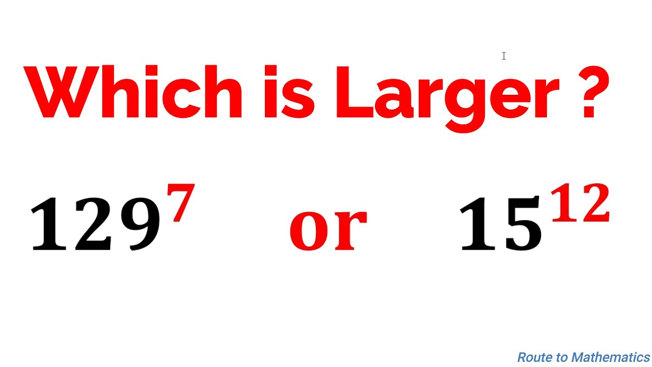Without Using Calculator Find Out Which One is Larger ? - YouTube