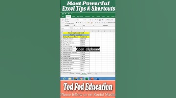 Clipboard in #microsoft  #excel #msexcel #shorts #computer #education #tricks