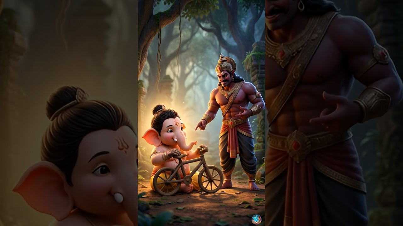 Ganesh Ji vs Rakshas | Golden Cycle | 3D Cartoon Story for Kids 