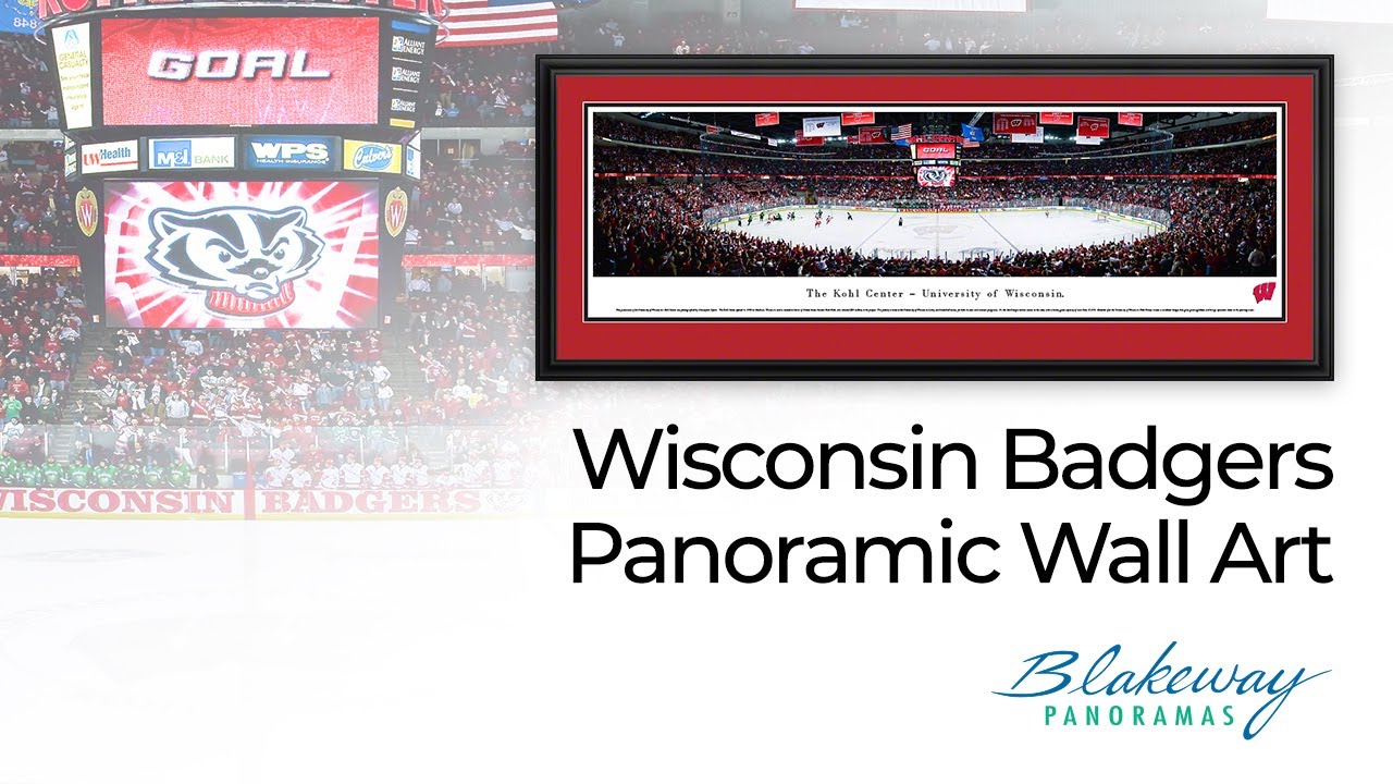 Wisconsin Badgers Hockey Panoramic Poster – Blakeway Panoramas Print – UWI2