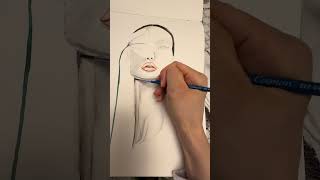 Upward Looking Face | Fashion Illustration Watercolor Process