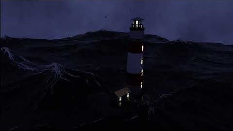 lighthouse on the sea (3D animation)