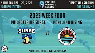 PUL 2023 Week 4: Philadelphia Surge vs. Portland Rising 4.22.23
