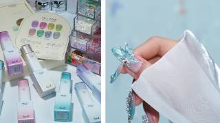 Nail ASMR  Easy Crystal Butterfly Nails Tutorial ✨🦋 Gel Extensions  Unboxing Nail Supplies screenshot 2